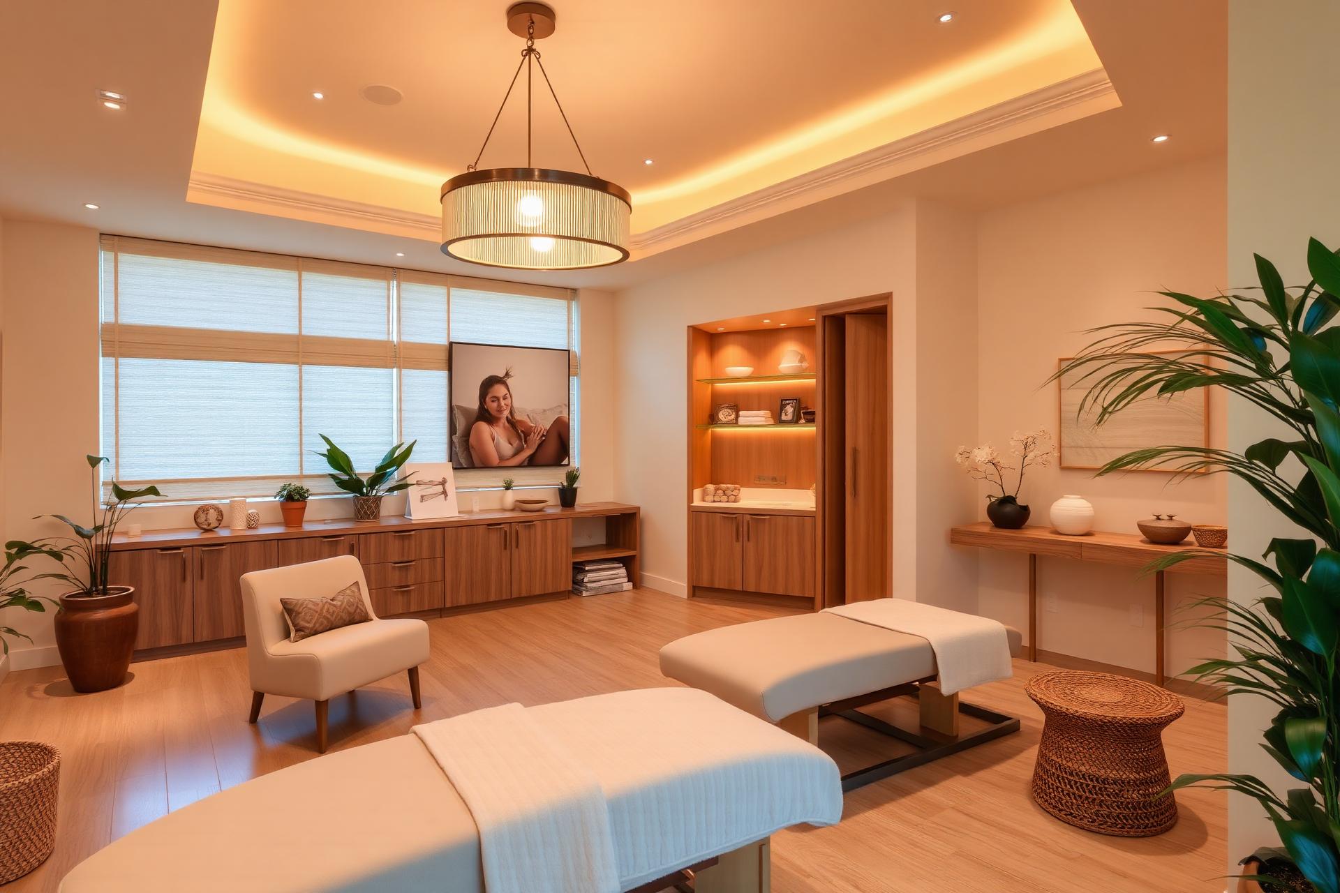 Serene wellness treatment room